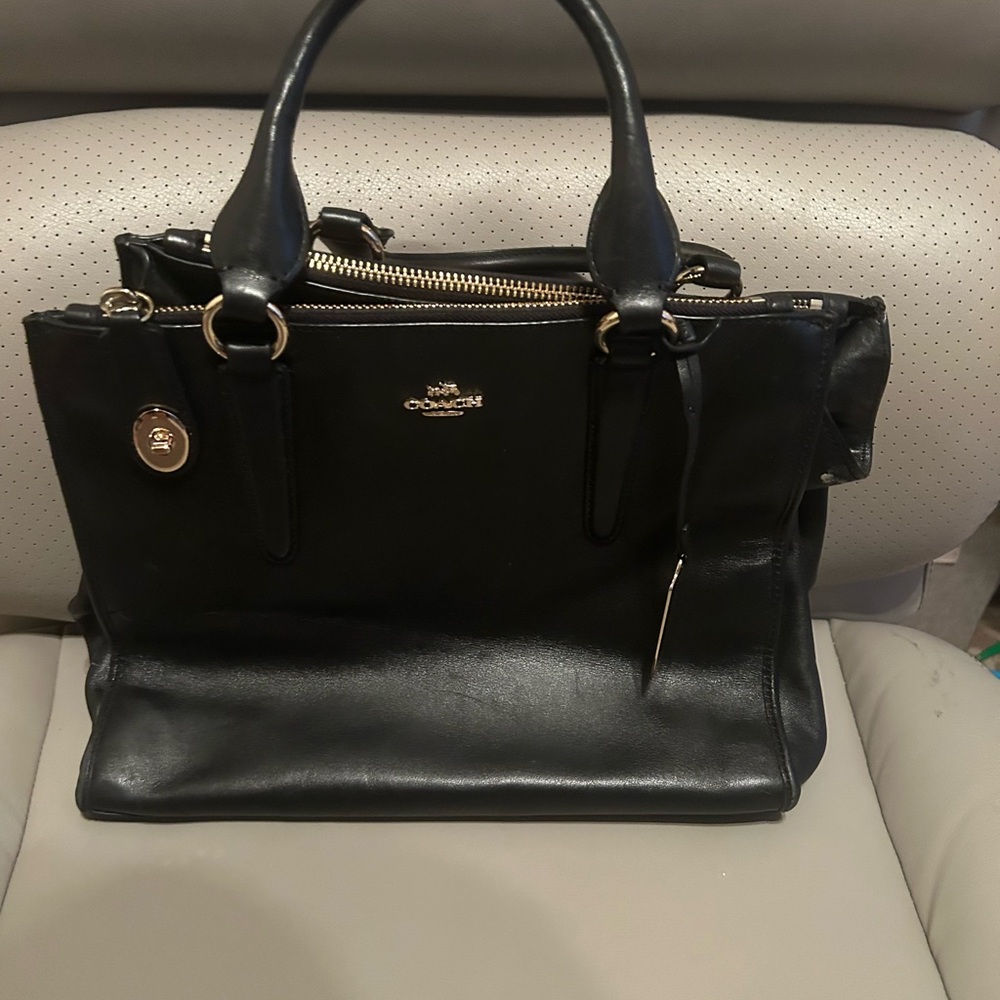Black Leather Coach Purse